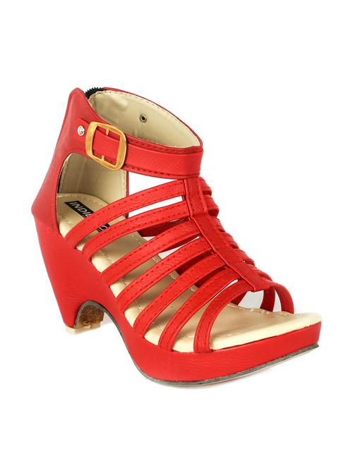 red leatherette sandals - 11096905 - Very Small Image - 1
