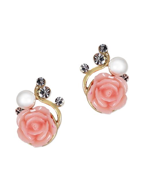 pink metal studs earring - 11099824 - Very Small Image - 1