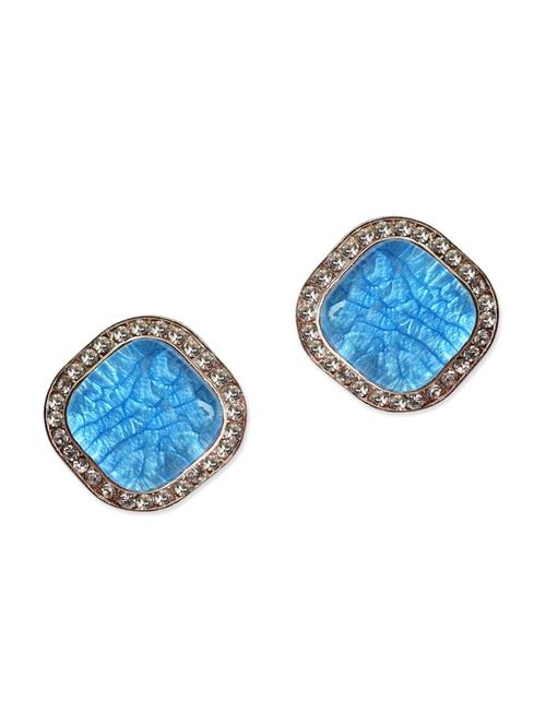 blue metal studs earrings - 11099830 - Very Small Image - 1
