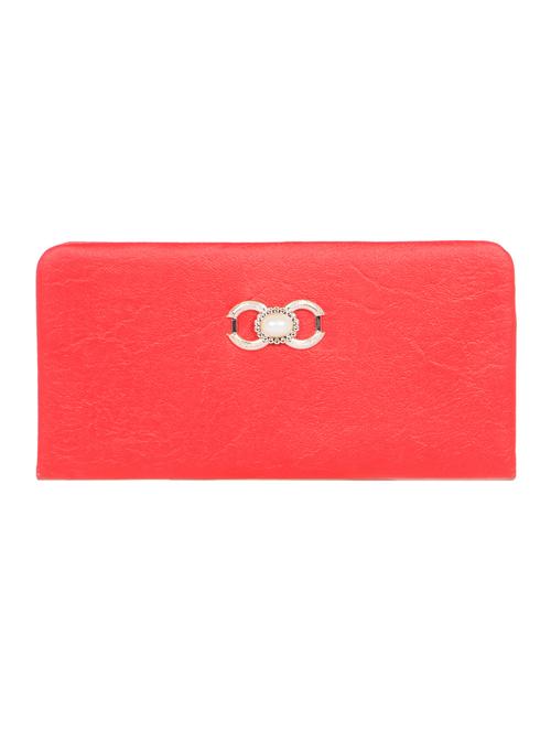 red leatherette clutch - 11100405 - Very Small Image - 1