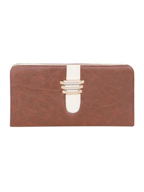 brown leatherette clutch - 11100412 - Very Small Image - 1