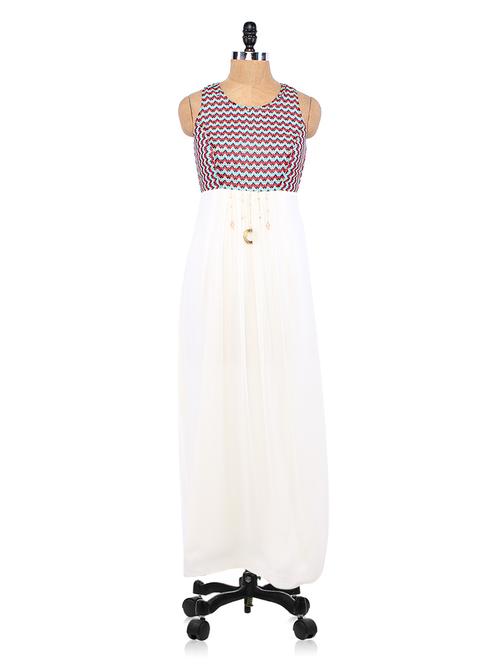 printed georgette maxi dress - 1110119 - Very Small Image - 1