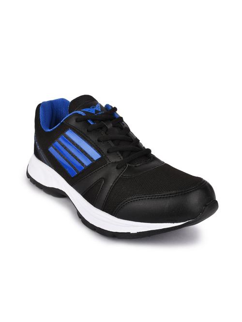black and blue faux leather sport shoes - 11103529 - Very Small Image - 1