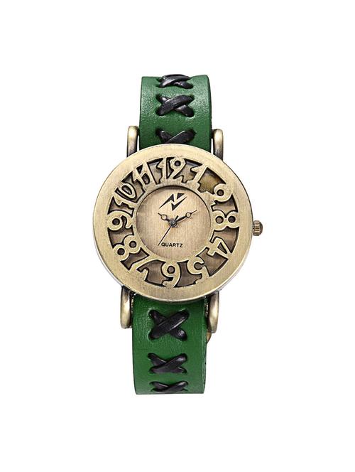 yepme women's analog watch - golden/green - 11103986 - Very Small Image - 1