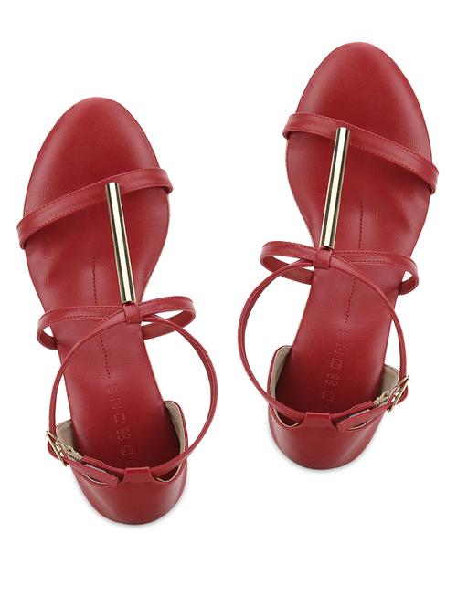 maroon closed back wedges - 1110536 - Very Small Image - 1