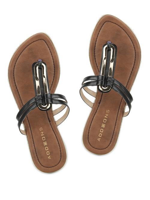 metal t-strap flat sandals - 1110550 - Very Small Image - 1