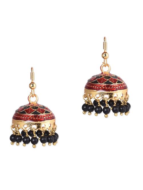 multicolored metal alloy jhumkas - 1110668 - Very Small Image - 1