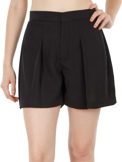 pleated loose polyester shorts - 1110962 - Very Small Image - 1