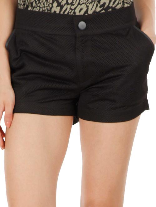 plain solid black jute shorts - 1110963 - Very Small Image - 1