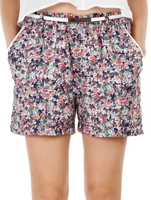 floral print pleated shorts - 1110964 - Very Small Image - 1