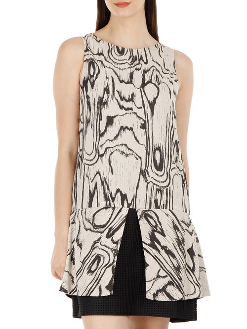 multi tier mesh underlay drop waist dress - 1111002 - Very Small Image - 1