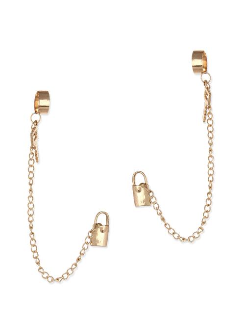 gold metal alloy earring - 11110985 - Very Small Image - 1
