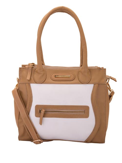 beige leatherette handbag - 11111996 - Very Small Image - 1