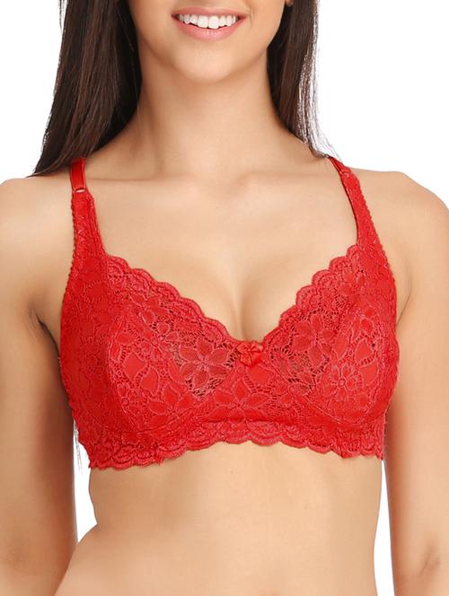 red lace regular bra - 11112588 - Very Small Image - 1