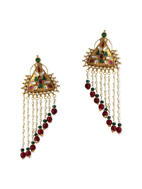 multi colored metal chandelier earrings - 11113143 - Very Small Image - 1