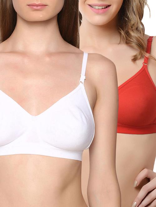 red, white cotton bra - 11113491 - Very Small Image - 1