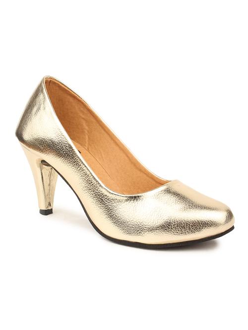 solid gold leatherette pump - 11118023 - Very Small Image - 1