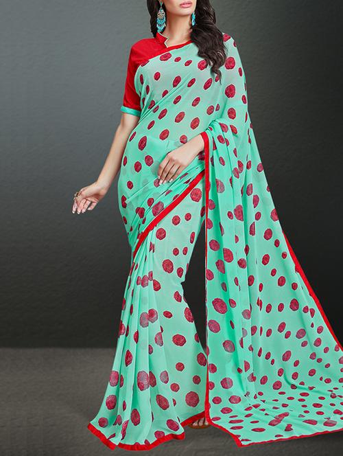 floral printed saree - 11119029 - Very Small Image - 1