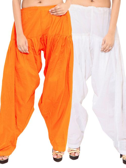 white rayon patiyala salwars - 11120105 - Very Small Image - 1