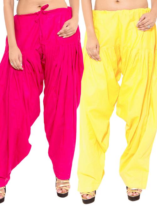 pink rayon patiyala salwars - 11120129 - Very Small Image - 1