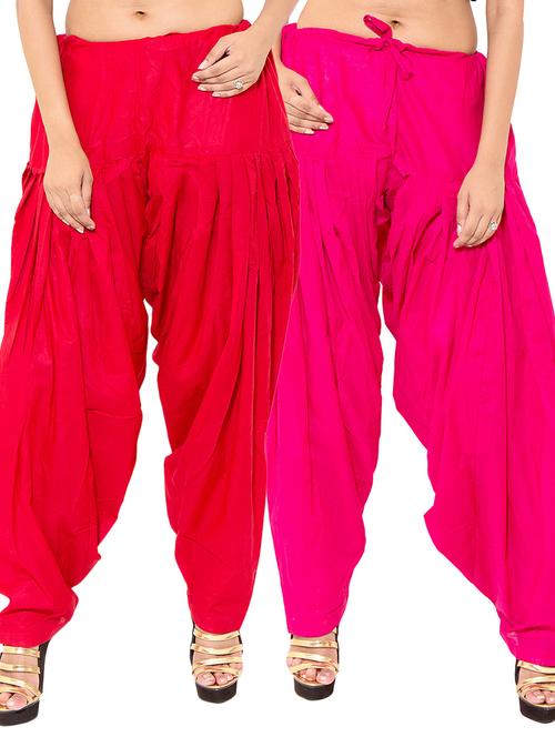 pink rayon patiyala salwars - 11120132 - Very Small Image - 1