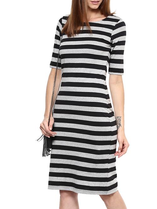 black, grey polyester bodycon dress - 11122650 - Very Small Image - 1