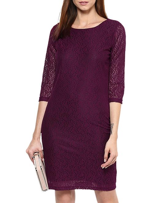 purple lace bodycon dress - 11122652 - Very Small Image - 1