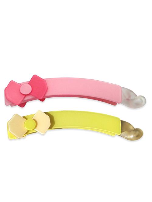 shreya collection combo of 2 multicolour designer banana hair clips - 11122914 - Very Small Image - 1
