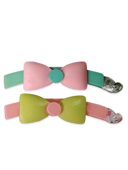 shreya collection combo of 2 multicolour designer banana hair clips - 11122916 - Very Small Image - 1
