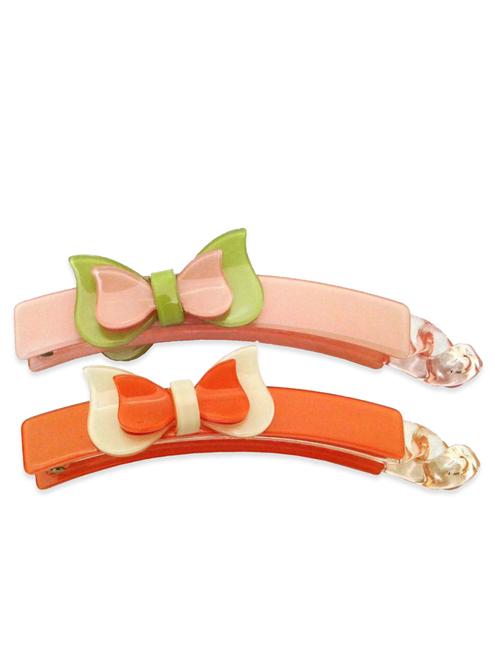 shreya collection combo of 2 multicolour designer banana hair clips - 11122924 - Very Small Image - 1