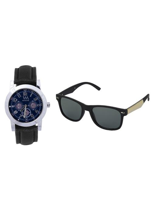 black leather wrist watch - 11123068 - Very Small Image - 1