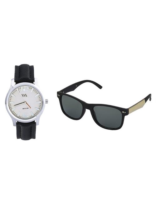 black leather wrist watch - 11123070 - Very Small Image - 1