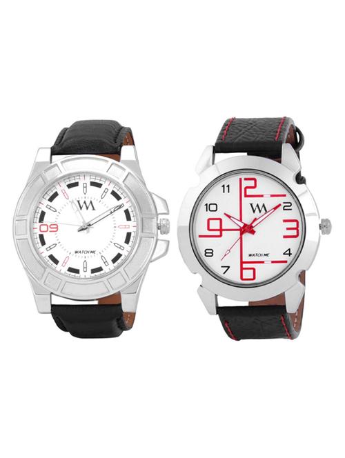 black leather wrist watch - 11123222 - Very Small Image - 1