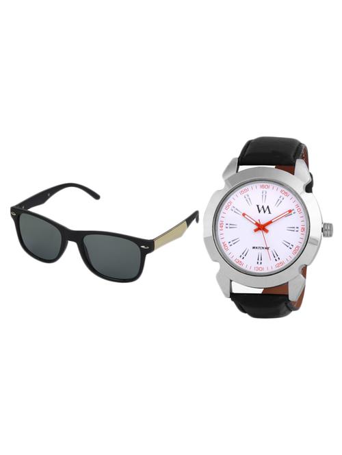 black leather wrist watch - 11123280 - Very Small Image - 1