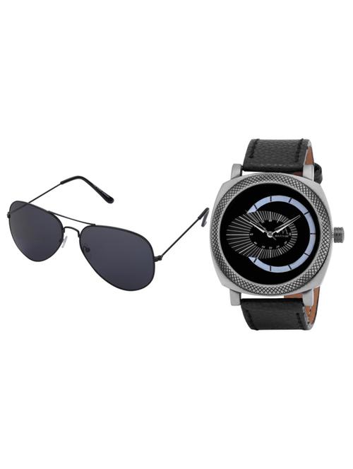 black leather wrist watch - 11123293 - Very Small Image - 1