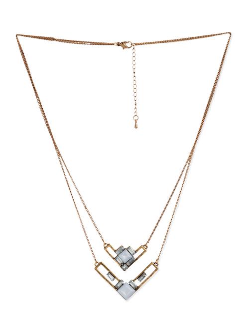 white, gold metal short necklace - 11124227 - Very Small Image - 1
