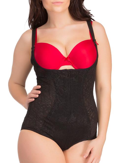 black nylon body suit shapewear - 11124695 - Very Small Image - 1