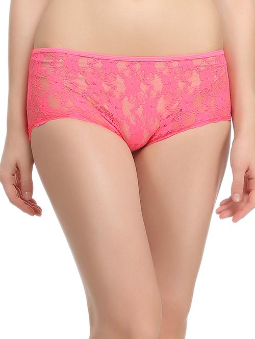 pink lace boy shorts panty - 11125277 - Very Small Image - 1