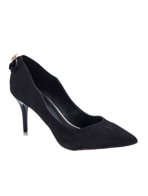 black suede slip on pumps - 11126018 - Very Small Image - 1