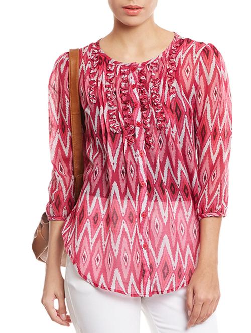 pink printed top - 11126227 - Very Small Image - 1