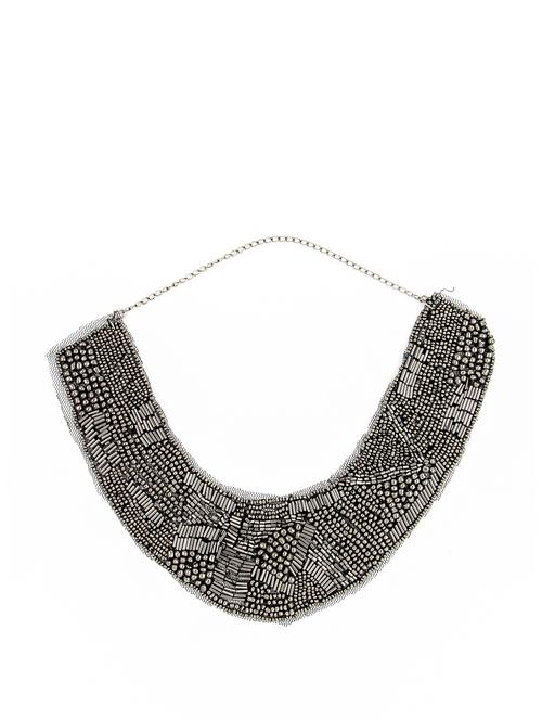 Embroidered bib necklace - 11127 - Very Small Image - 1