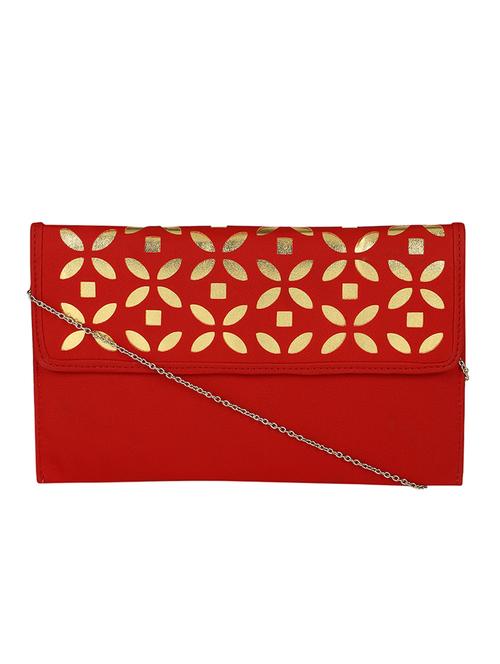red leatherette clutch - 11129588 - Very Small Image - 1