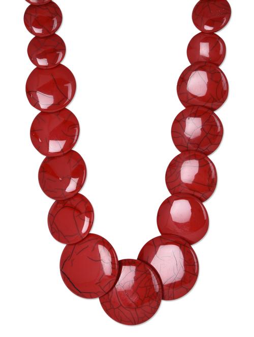 red circular beaded neckpiece - 1112994 - Very Small Image - 1