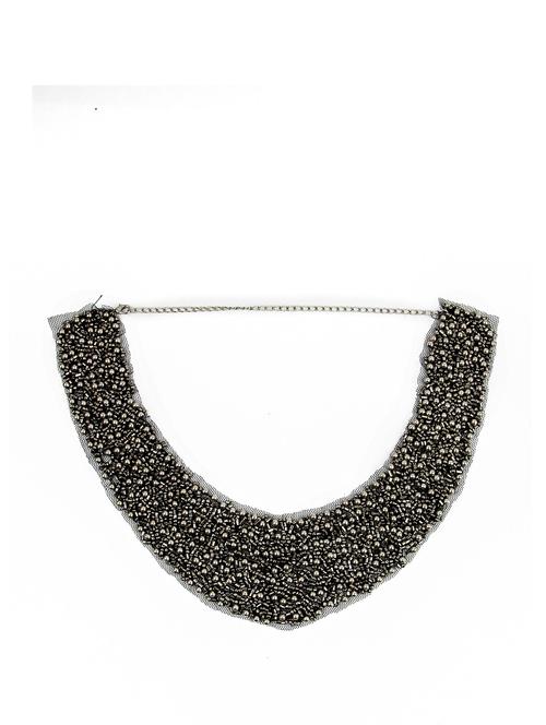 Embroidered bib necklace - 11130 - Very Small Image - 1
