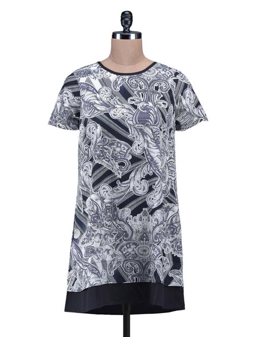 poly-crepe printed tunic - 1113186 - Very Small Image - 1