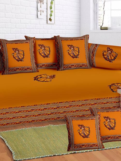 yellow cotton diwan set - 11132762 - Very Small Image - 1