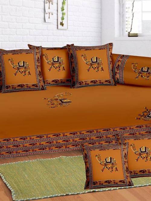 yellow cotton diwan set - 11132789 - Very Small Image - 1