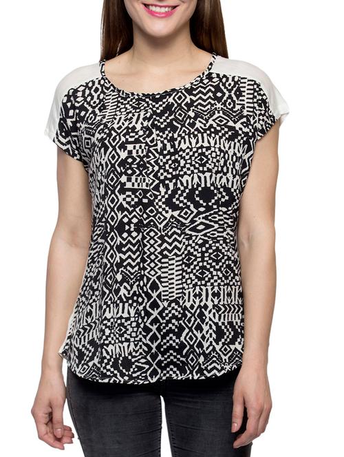 black polyester regular top - 11135055 - Very Small Image - 1