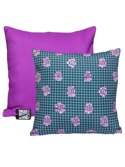 digitally printed calligraphic check tile cushion cover - 11136683 - Very Small Image - 1