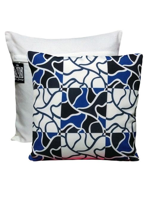 digitally printed colorful abstract cushion cover - 11136707 - Very Small Image - 1
